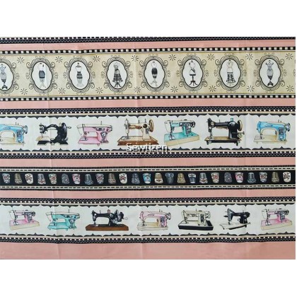 100% Cotton Fabric Thimble Pleasure from Quilting Treasure