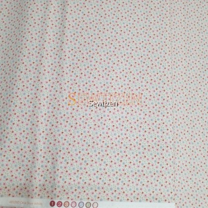50x55cm USA Cotton Fabric Small Floral DesignTilda Autumn Celia Cream Color-Small Cut Fabric